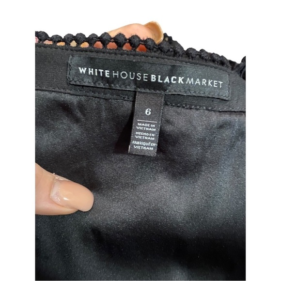 WHBM Lace Overlay Cold Shoulder Dress - Picture 15 of 16